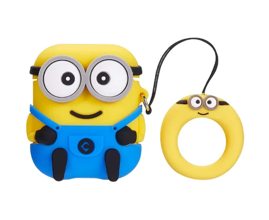 Силиконовый футляр Minion series для наушников AirPods + кольцо Джерри