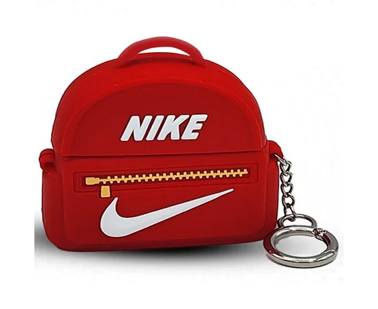 Силиконовый футляр Brand для наушников AirPods 3 + кольцо Nike Bag Red