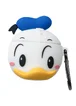 Силиконовый футляр Disney series для наушников AirPods 1/2 + карабин Дональд Дак/Бело-голубой