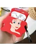 Силиконовый футляр Disney series для наушников AirPods 1/2 + карабин Русалочка / Красный