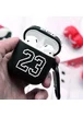 Силиконовый футляр Brand для наушников AirPods 1/2 + карабин Jordan Black