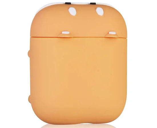 Силиконовый футляр Dogs для наушников AirPods 1/2 Corgi stands / Рыжий