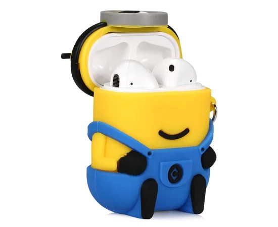 Силиконовый футляр Minion series для наушников AirPods + кольцо Стюарт