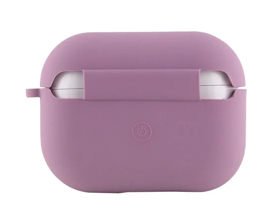 Силіконовий футляр з мікрофіброю для навушників Airpods Pro Ліловий / Lilac Pride