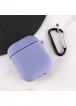 Силіконовий футляр з мікрофіброю для навушників Airpods 1/2 Сірий / Lavender Gray