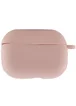 Силиконовый футляр New с карабином для наушников Airpods Pro Розовый / Pink Sand