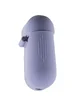 Силиконовый футляр New с карабином для наушников Airpods 1/2 Серый / Lavender Gray