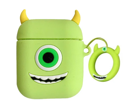 Силиконовый футляр Cartoons&Heroes для наушников AirPods 1/2 + кольцо Майк Вазовски