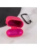 Силиконовый футляр с микрофиброй для наушников Airpods 1/2 Красный / Rose Red