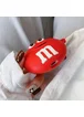Силиконовый футляр M & M`s с карабином для наушников AirPods 1/2 Красный