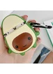 Силиконовый футляр Smile Fruits series для наушников AirPods 1/2 + карабин Avocado kid