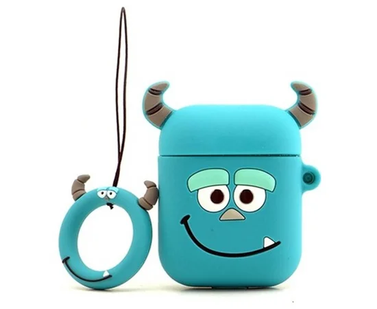Силиконовый футляр Cartoons&Heroes для наушников AirPods 1/2 + кольцо Салли