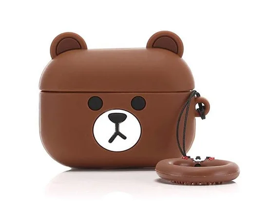 Силиконовый футляр Cartoons&Heroes для наушников AirPods 3 + кольцо Мишка