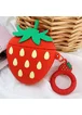 Силиконовый футляр Smile Fruits series для наушников AirPods strawberry