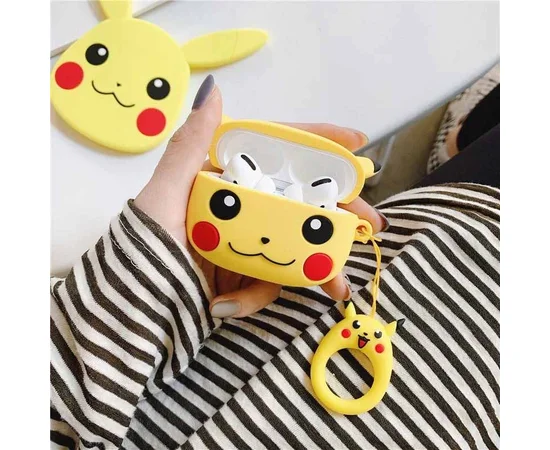 Силиконовый футляр Cartoons&Heroes для наушников AirPods 3 + кольцо Пикачу