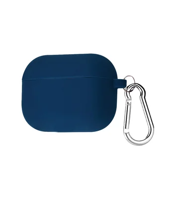 Силіконовий футляр з карабіном для навушників AirPods Pro Темно-синій / Midnight blue