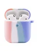 Силиконовый футляр Colorfull для наушников AirPods 1/2 Розовый / Сиреневый
