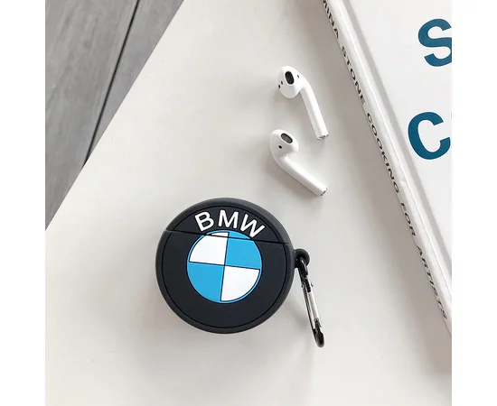 Силиконовый футляр Brand для наушников AirPods 1/2 + карабин BMW