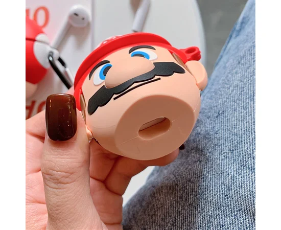 Силиконовый футляр Super Mario для наушников AirPods Марио