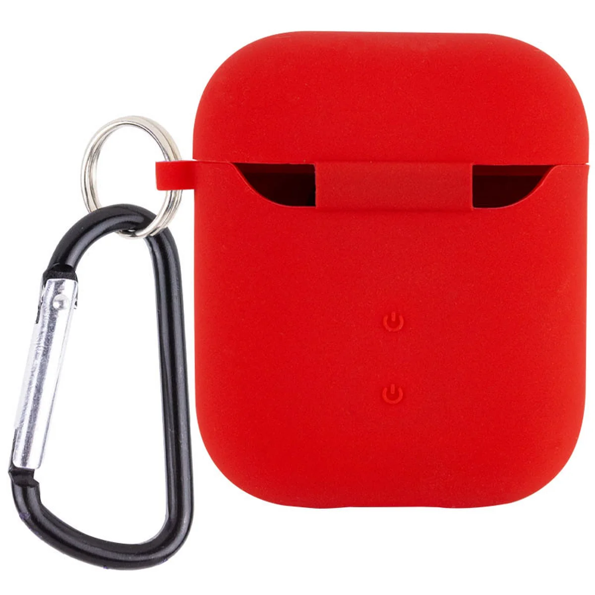 Силіконовий футляр з мікрофіброю для навушників Airpods 1/2 Червоний / Red