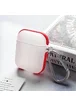 TPU футляр Matte Type для наушников AirPods 1/2 Красный / Белый