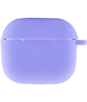 Силіконовий футляр для навушників AirPods 3 Бузковий / Dasheen