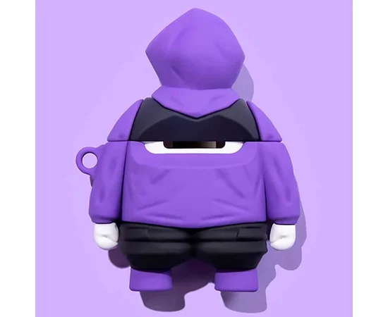 Силиконовый футляр The North Face для наушников AirPods 1/2 + карабин Фиолетовый