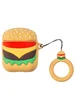 Силиконовый футляр Food для наушников AirPods 1/2 + кольцо Бургер