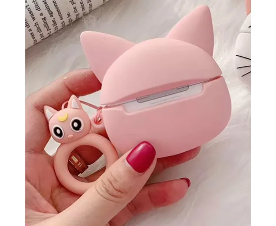 Силиконовый футляр Cartoons&Heroes для наушников AirPods 1/2 + кольцо Диана