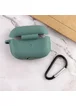Силиконовый футляр New с карабином для наушников Airpods Pro Зеленый / Pine green