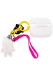 Силиконовый футляр Cute Charm для наушников AirPods Pro Медведь / Белый