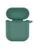 Силиконовый футляр New с карабином для наушников Airpods 1/2 Зеленый / Pine green