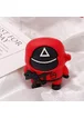 Силиконовый футляр Squid Game для наушников AirPods 1/2 Красный / Треугольник Солдат