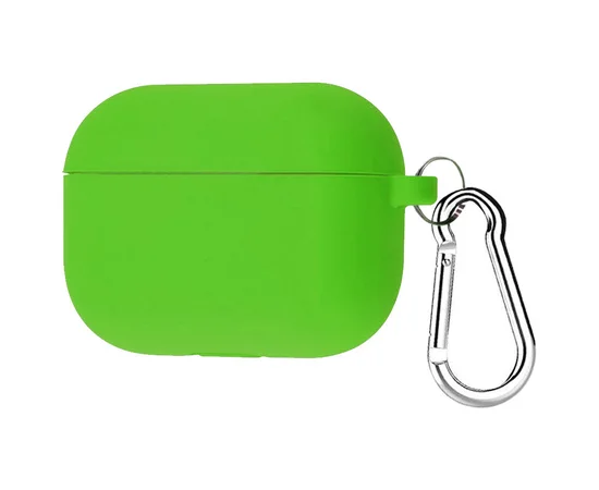 Силиконовый футляр с карабином для наушников AirPods Pro Зеленый / Green