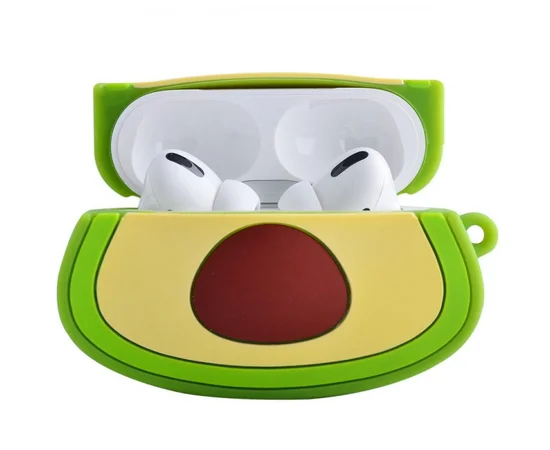 Силиконовый футляр Food для наушников AirPods 3 + кольцо Авокадо
