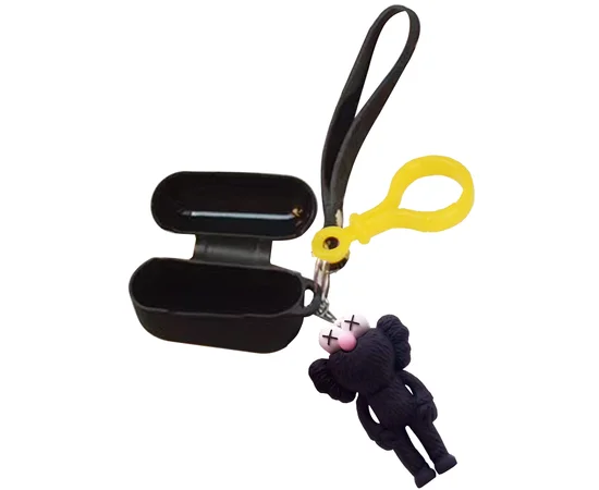Силиконовый футляр Cute Charm для наушников AirPods Pro Kaws / Черный