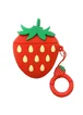 Силиконовый футляр Smile Fruits series для наушников AirPods strawberry