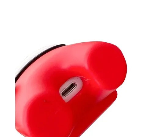 Силиконовый футляр Among Us для наушников AirPods 1/2 + кольцо Красный