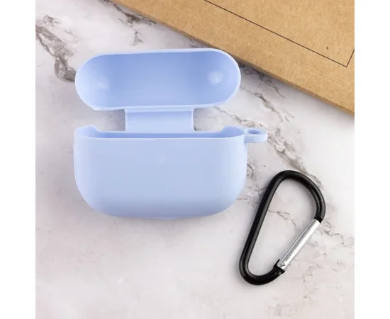 Силиконовый футляр New с карабином для наушников Airpods Pro Голубой / Lilac Blue