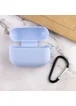 Силиконовый футляр New с карабином для наушников Airpods Pro Голубой / Lilac Blue
