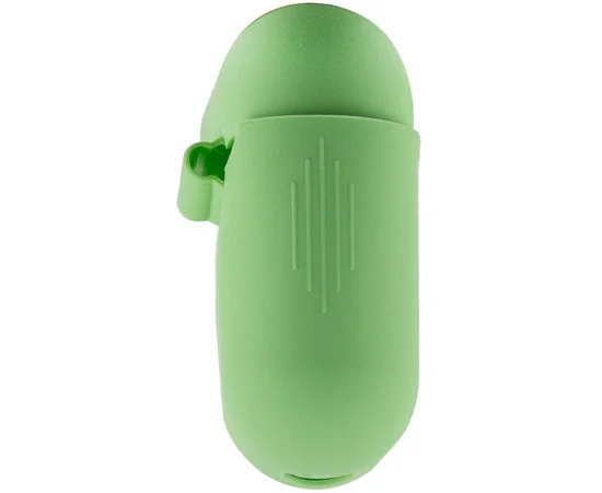 Силиконовый футляр New с карабином для наушников Airpods 1/2 Мятный / Mint