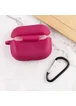 Силиконовый футляр New с карабином для наушников Airpods Pro Бордовый / Maroon
