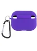 Силиконовый футляр с микрофиброй для наушников Airpods Pro Фиолетовый / Ultra Violet