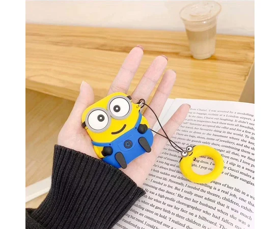Силиконовый футляр Minion series для наушников AirPods + кольцо Джерри