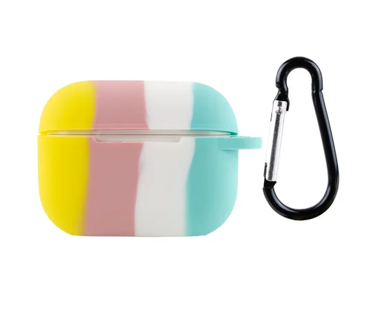 Силиконовый футляр Colorfull для наушников AirPods Pro Желтый / Бирюзовый