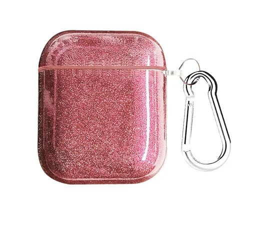 TPU чехол Shine для наушников AirPods 1/2 Розовый