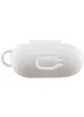 Силиконовый футляр New с карабином для наушников Airpods 1/2 Белый / White