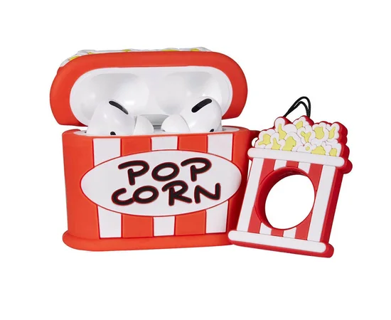 Силиконовый футляр Food для наушников AirPods 3 + кольцо Поп-корн