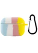 Силиконовый футляр Colorfull для наушников AirPods Pro Голубой / Желтый