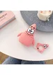 Силиконовый футляр SpongeBob series для наушников AirPods + кольцо Patrick / Розовый